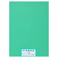 再生色画用紙　４ツ切１００枚　みどり