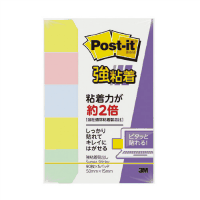 ポストイット強粘着　５０ｍｍ×１５ｍｍ　パステル４色　５個