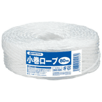 ひも小巻ロープ　５ｍｍ×８０ｍ　Ｂ１７５Ｊ　白　１巻