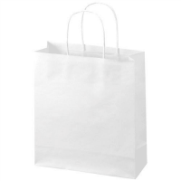 手提袋　丸紐　白　小　Ｂ２８７Ｊ－Ｗ　３００枚