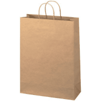 手提袋　丸紐　茶　特大　Ｂ２９０Ｊ－Ｂ　５０枚