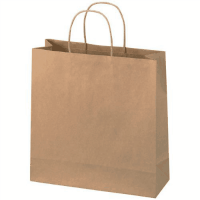 手提袋　丸紐　茶　中　Ｂ２８８Ｊ－Ｂ　３００枚