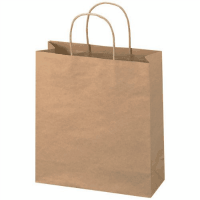 手提袋　丸紐　茶　小　Ｂ２８７Ｊ－Ｂ　３００枚