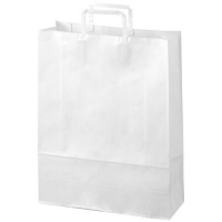 手提袋　平紐　白　大　Ｂ２９３Ｊ－Ｗ　５０枚