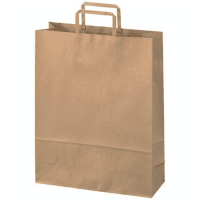 手提袋　平紐　茶　大　Ｂ２９３Ｊ－Ｂ　５０枚