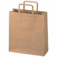手提袋　平紐　茶　小　Ｂ２９１Ｊ－Ｂ　５０枚