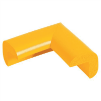 安心クッション　Ｌ字コーナー　小　黄　４個組