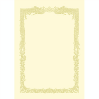 ＯＡ賞状用紙　１０－１１８８　Ａ３　横書　１００枚　クリーム