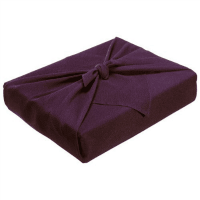 正絹ちりめん風呂敷　ユ－０２２　紫無地