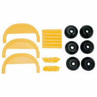 アーチスタンド　イエロー　３個組　チェーン付