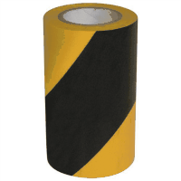 安全標識テープ　９０ｍｍ×１０ｍ　斜めシマ