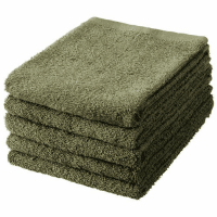 フェイスタオル　ダークグリーン　５枚
