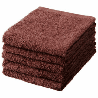 フェイスタオル　ダークブラウン　５枚