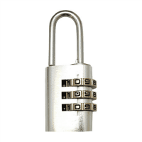 アルミのカギ　３段番号可変式錠　シルバー