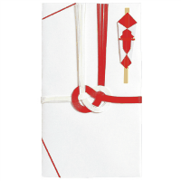 祝金封　赤白７本斜折　５枚パック