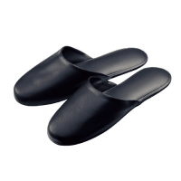 レザー調スリッパ　ダークブルー　１０足