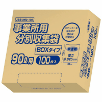 事業所用分別収集袋９０Ｌ　０．０２５ｍｍ　半透明　１００枚