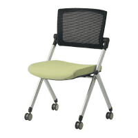 会議イス　ＧＫ－９０ＳＭ　グリーン　肘無
