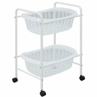 脱衣ワゴン　２段　ＴＢ－７３－０６　ホワイト