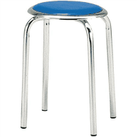 丸イス　Ｍ－２４Ｍ　ブルー　ビニールシート張り