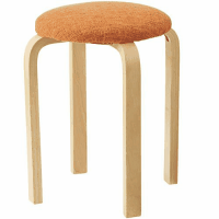 スツール　ＳＭＣ７４５５３６　オレンジ　木製