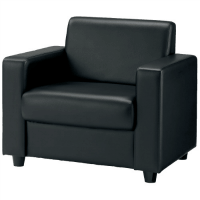 応接チェアＲＥ－１８４１（Ｖ４）　１人掛　ブラック