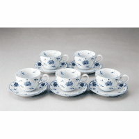 花唐草コーヒー碗皿５客セット２３０６－３