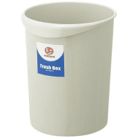 持ち手付きゴミ箱　丸型８．１Ｌ　グレー　Ｎ１５１Ｊ－Ｇ　５個