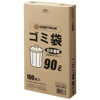 ゴミ袋　ＬＤＤ　白半透明　９０Ｌ　Ｎ１１５Ｊ－９０　１００枚
