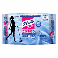 クイックルワイパー　立体吸着ウエットシート　３２枚入