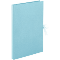 のびーるファイルとじ紐付　ダブル型　Ａ４縦　２穴　ブルー