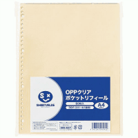 ＯＰＰ製透明ポケット　中紙有３０穴５０枚　Ｄ１１７Ｊ
