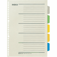 カラーインデックス　Ａ４縦　３０穴　５色５山１組　９０７Ｐ
