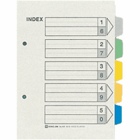 カラーインデックスＡ５縦２穴　９０３　５色５山×１０組