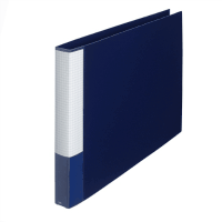２リングファイルスーパーエコノミーＡ３横　背幅３５ネイビー
