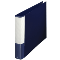 ２リングファイルスーパーエコノミーＢ４横　背幅３５ネイビー