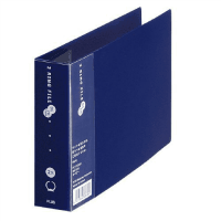 ２リングファイルスーパーエコノミーＢ６横　背幅３５ネイビー