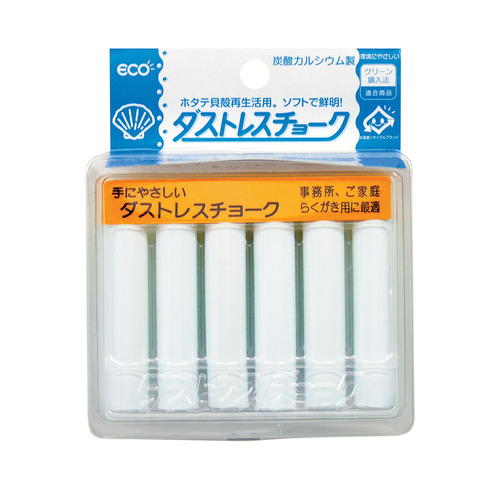 ダストレスチョーク（６本入）　白　ＤＣＣ－６－Ｗ