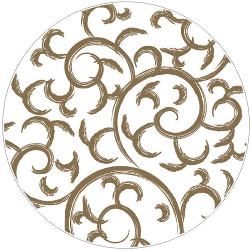 紙コースター　唐草（１００枚入）　１２８０６　茶