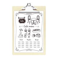 クリップ型メニューボード　ＣＬＩＰＭＥ－１　白木調