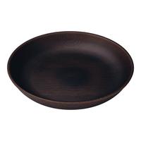 ＷＯＯＤ　ラウンドプレート　２１　ダークブラウン