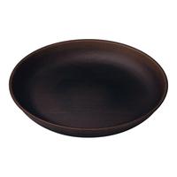 ＷＯＯＤ　ラウンドプレート　２４　ダークブラウン