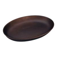 ＷＯＯＤ　オーバル　２７５×２００　ダークブラウン