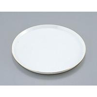 陶器製ケーキトレー丸型　ＥＭ－１８－ＷＳ（金線入）