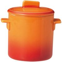 ソレイユ　蓋付カップ　ＳＳ　ＳＯ４８０８　オレンジ