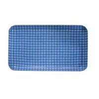 カスタートレー　ＳＳ角　チェック　ブルー