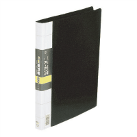 名刺整理帳差替式　縦入　Ａ４縦３０穴　５００枚収容　黒