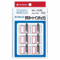 ラミネートインデックス　保護フィルム付　赤　ＭＬ－２３２Ｒ