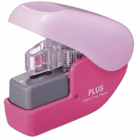 針なしホッチキス　ペーパークリンチミニ　ピンク