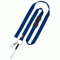 名札用ロングストラップ　青　ＮＢ－２０８－ＢＵ